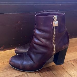 Michael Kors Leather Ankle Boots